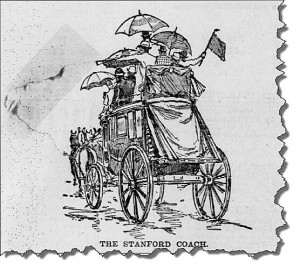 Stanford fans making their way to the November 1893 football game against the University of California-Berkeley. From the San Francisco Call. Available at the California Digital Newspaper Collection.